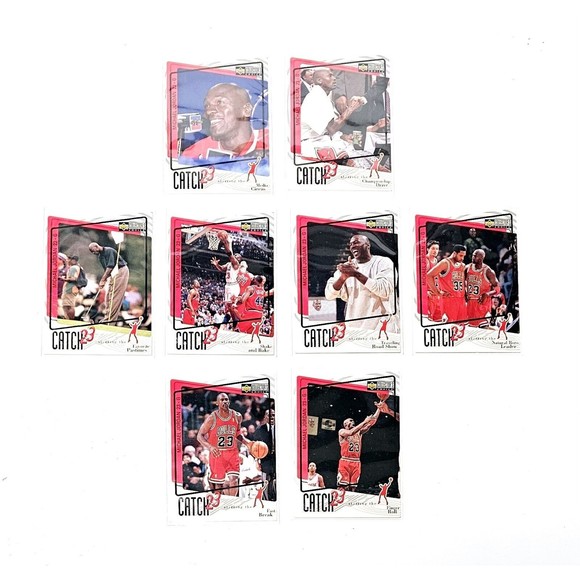 MICHAEL JORDAN 1997-98 Upper Deck Chicago Bulls Catch 23 Card Lot of 8 GUC ! - Picture 1 of 11